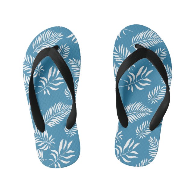 Leaves Pattern 13 Kid's Jandals (Footbed)