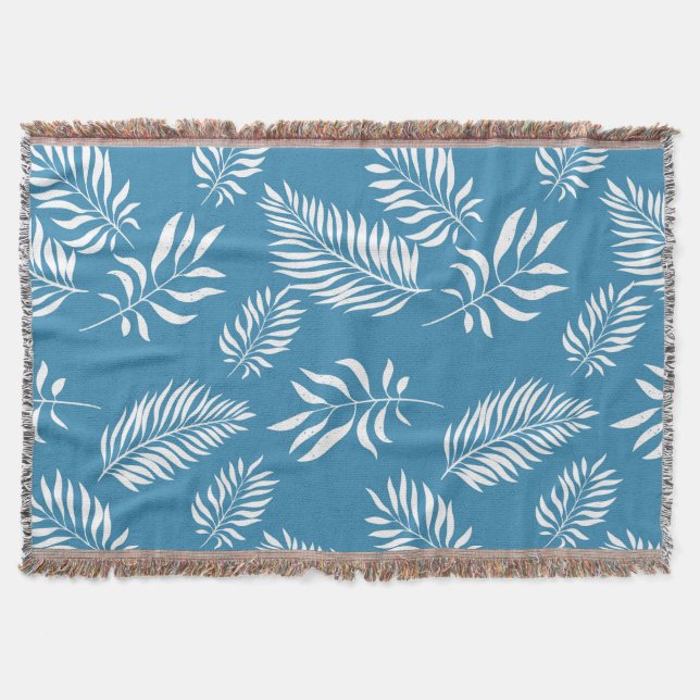 Leaves Pattern 13 Throw Blanket (Front)