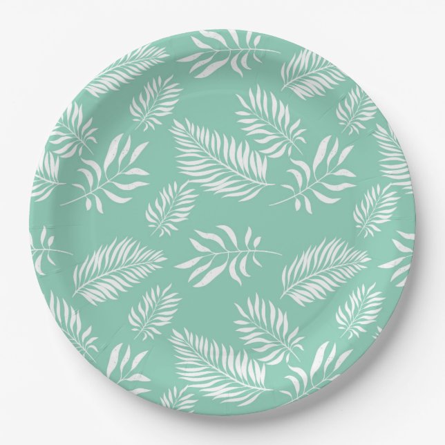 Leaves Pattern 14 Paper Plate (Front)