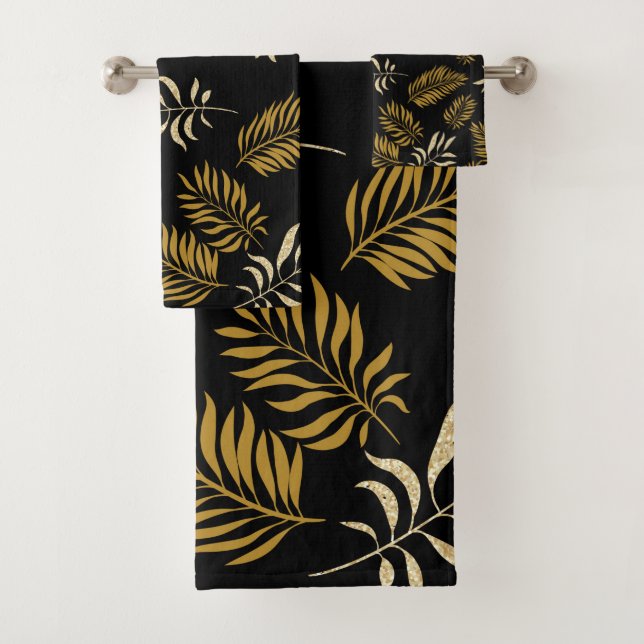 Leaves Pattern 16 Bath Towel Set (Insitu)