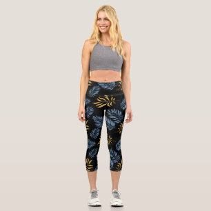 Leaves Pattern 17 Capri Leggings