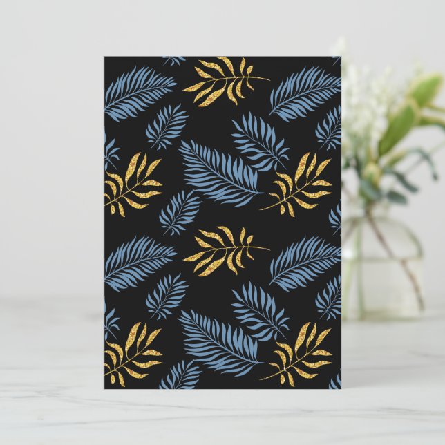 Leaves Pattern 17 Card (Standing Front)