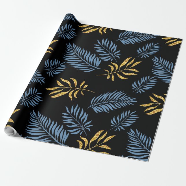 Leaves Pattern 17 Wrapping Paper (Unrolled)