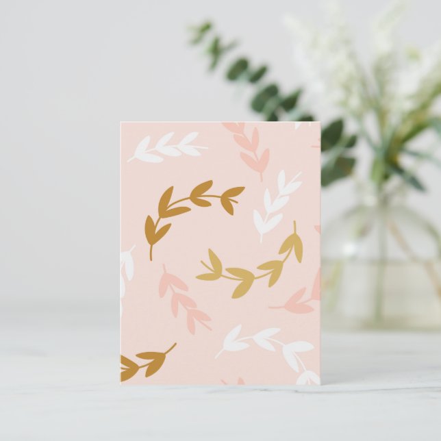 Leaves Pattern 4 Postcard (Standing Front)