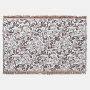 Leaves. Pattern 4 Throw Blanket