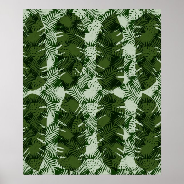 leaves pattern banana leaves design  poster (Front)