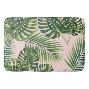 Leaves pattern bath mat