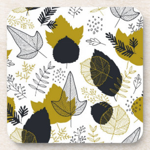 Leaves pattern coaster