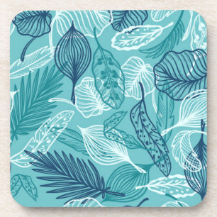 Leaves pattern coaster