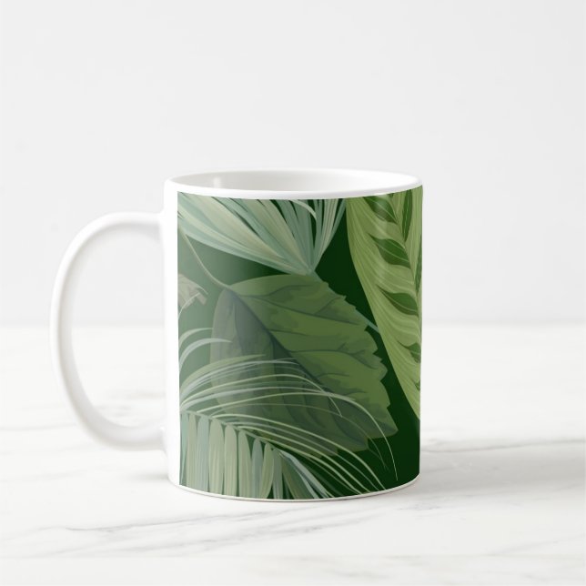 Leaves pattern coffee mug (Left)