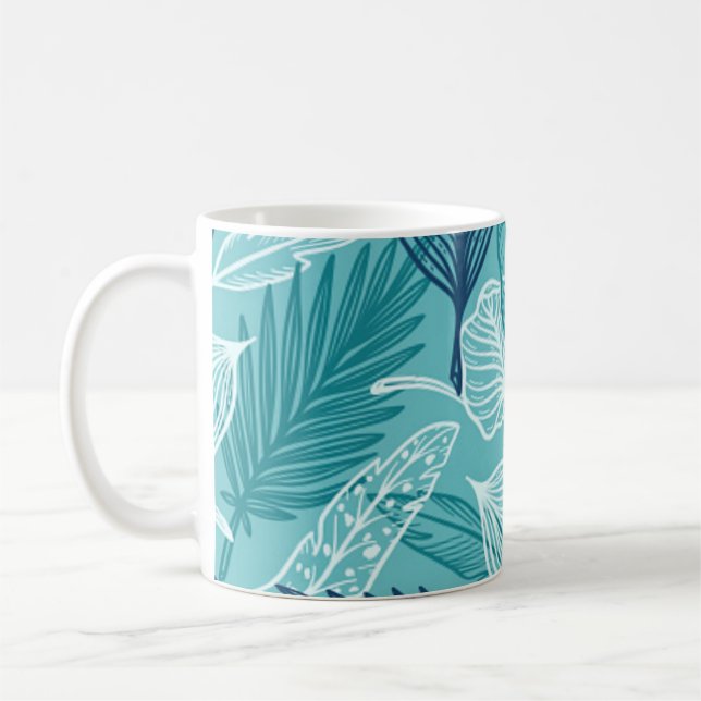 Leaves pattern coffee mug (Left)