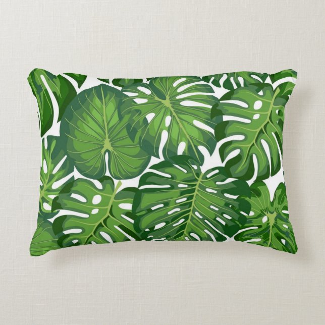 Leaves pattern decorative cushion (Front)