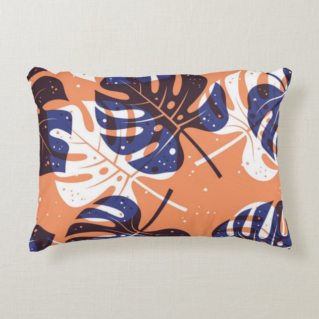 Leaves pattern decorative cushion (Front)