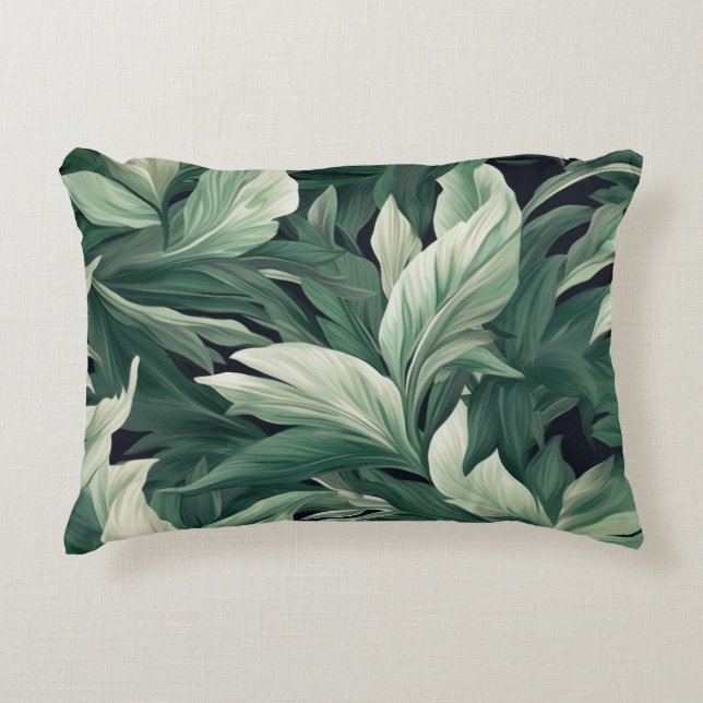 Leaves pattern decorative cushion (Front)
