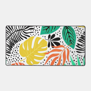 Leaves pattern desk mat