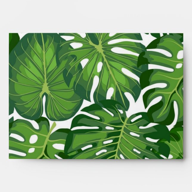 Leaves pattern envelope (Front)