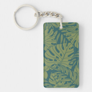 Leaves pattern key ring