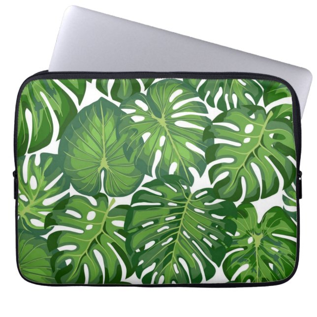Leaves pattern laptop sleeve (Front)