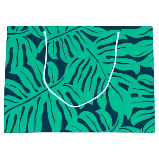 Leaves pattern large gift bag (Front)