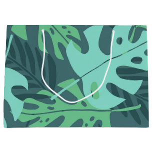 Leaves pattern large gift bag