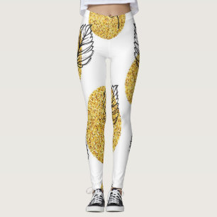Leaves pattern leggings
