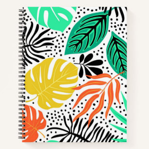 Leaves pattern notebook