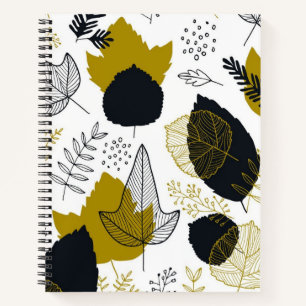Leaves pattern notebook