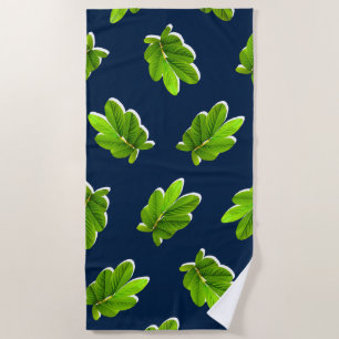 Leaves Pattern of the Tropics Beach Towel