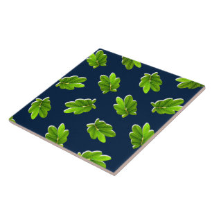 Leaves Pattern of the Tropics Ceramic Tile