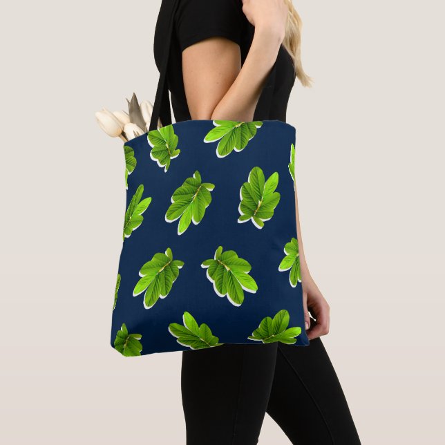 Leaves Pattern of the Tropics Tote Bag (Close Up)