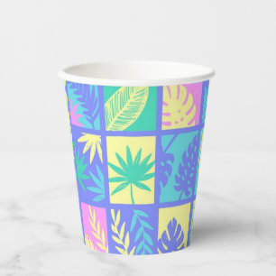 Leaves pattern paper cups