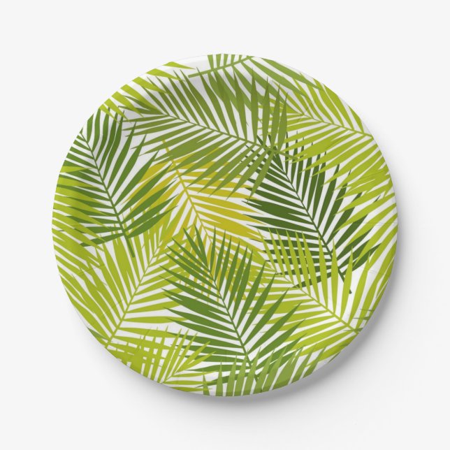 Leaves pattern paper plate (Front)