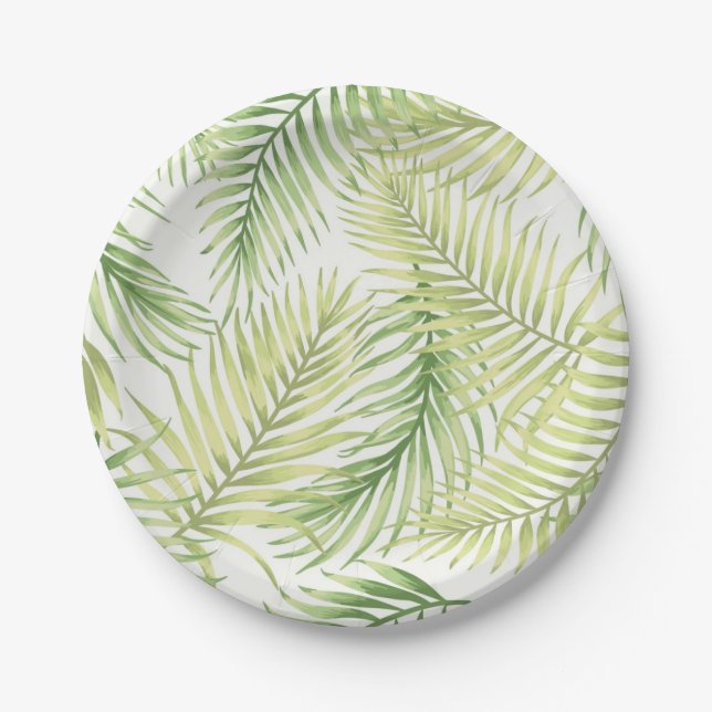 Leaves pattern paper plate (Front)