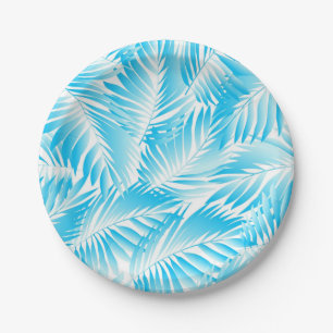 Leaves pattern paper plate