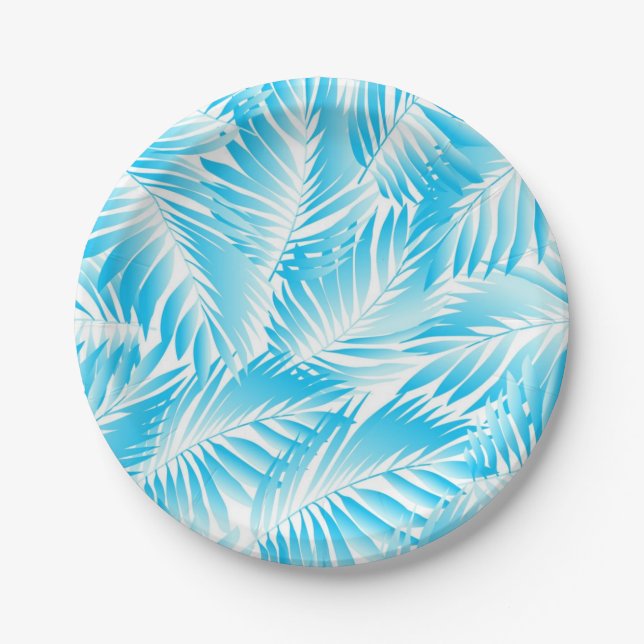 Leaves pattern paper plate (Front)