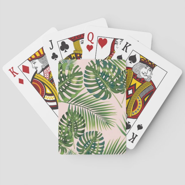 Leaves pattern playing cards (Back)