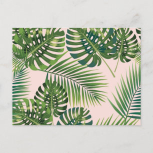 Leaves pattern postcard