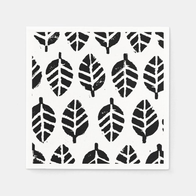Leaves Pattern Potato Print Napkin (Front)