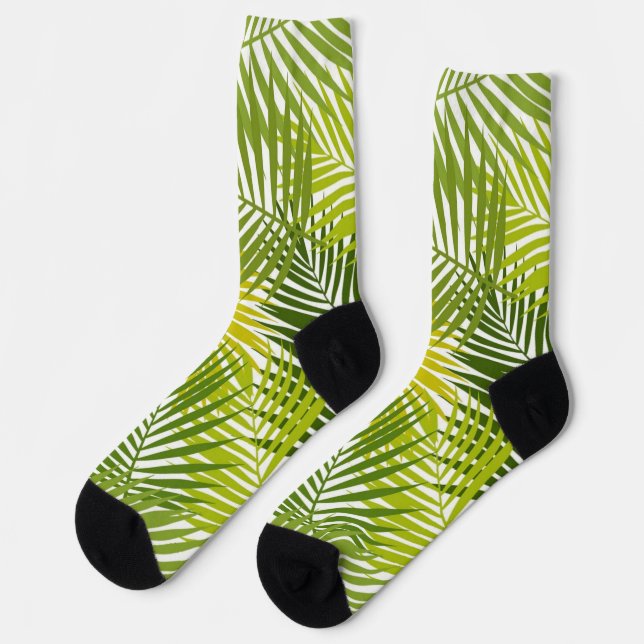 Leaves pattern socks (Left)