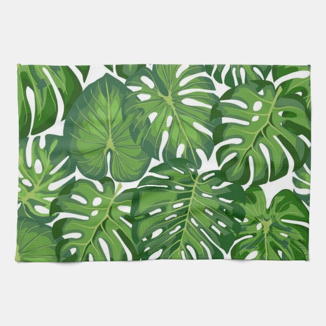 Leaves pattern tea towel (Horizontal)
