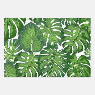 Leaves pattern wrapping paper sheet