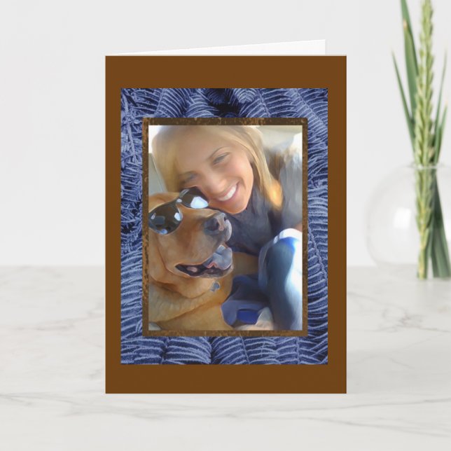 Leaves Paw Prints Card (Front)