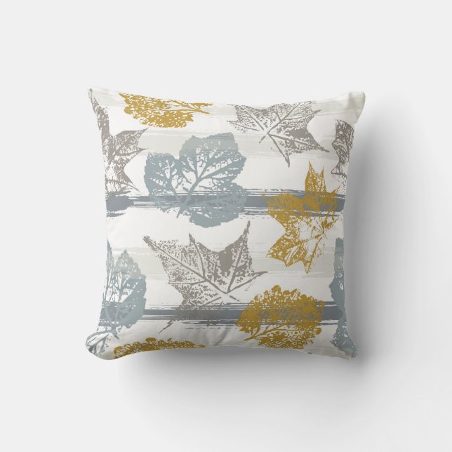 Leaves Print Accent Pillow (Front)