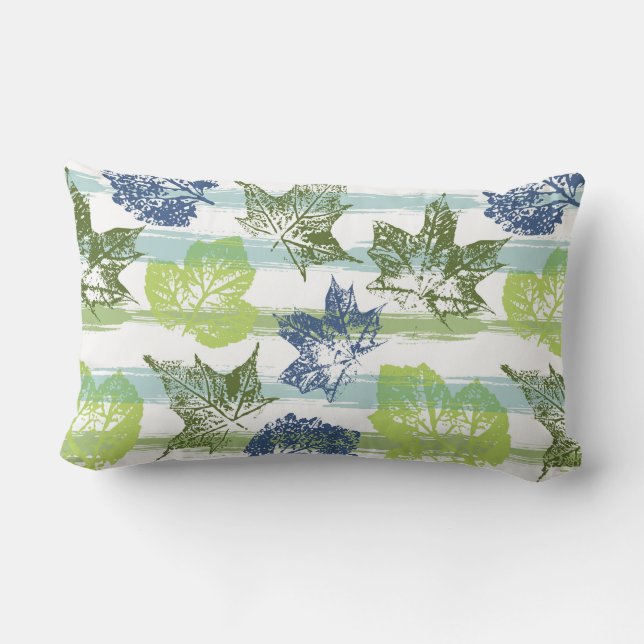Leaves Print Accent Pillow (Back)