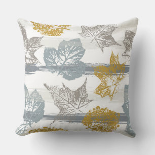 Leaves Print Accent Pillow