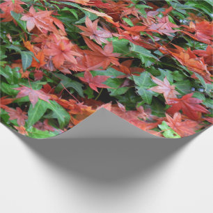 Leaves - Red and Green Wrapping Paper