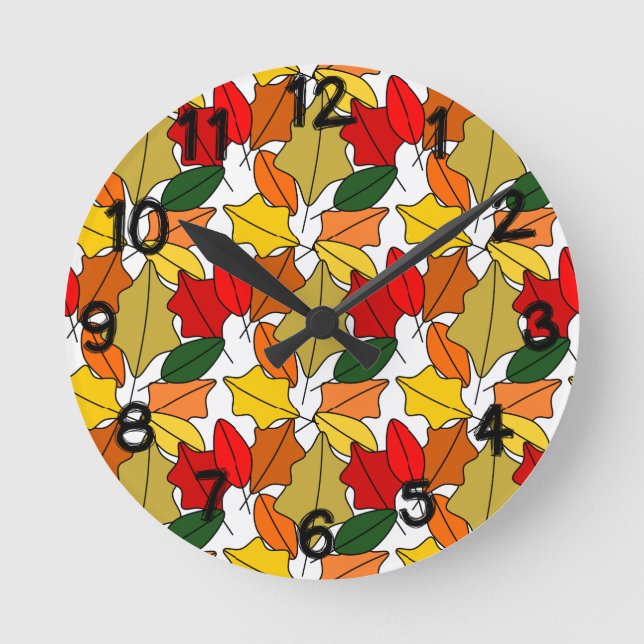 Leaves Round Clock (Front)