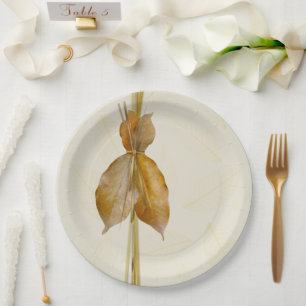 Leaves & Straw Paper plates