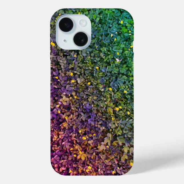 Leaves Textured Colourful iPhone Case (Back)