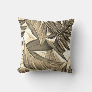 Leaves, tropical, exotic cushion